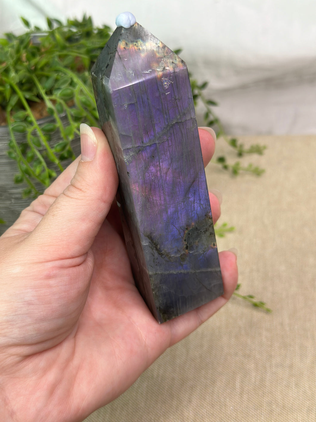 Purple Flash Labradorite Tower #42 *Imperfect*