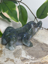 Load image into Gallery viewer, LRG Moss Agate Frog #65
