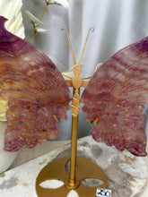 Load image into Gallery viewer, Pink + Purple Fluorite Butterfly Wings *Imperfect*
