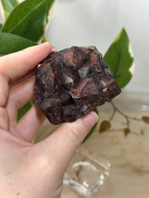 Load image into Gallery viewer, Glittery Deep Red/Purple Amethyst with Hematite Inclusions Cluster #62
