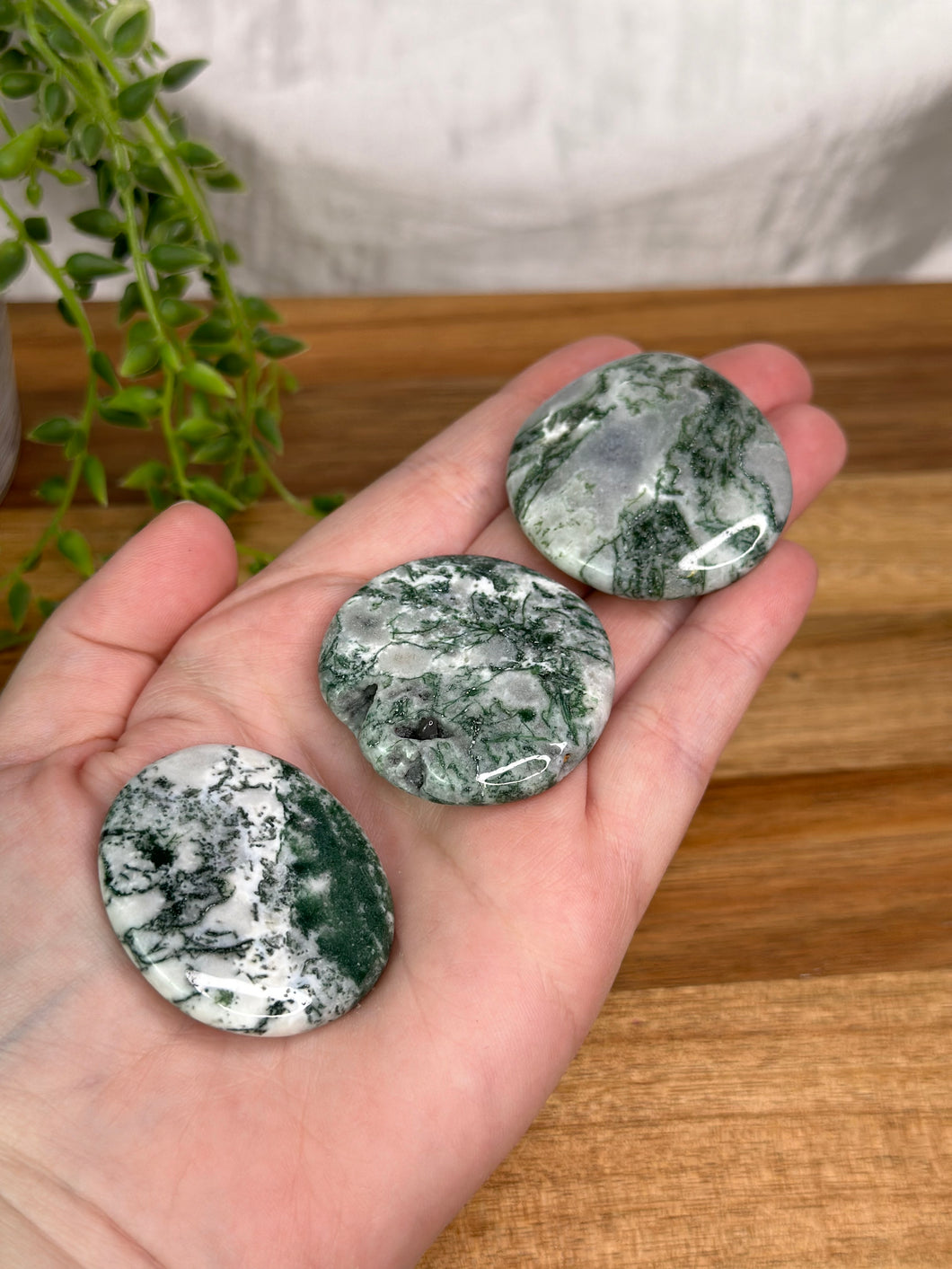 Medium Moss Agate Flatstones