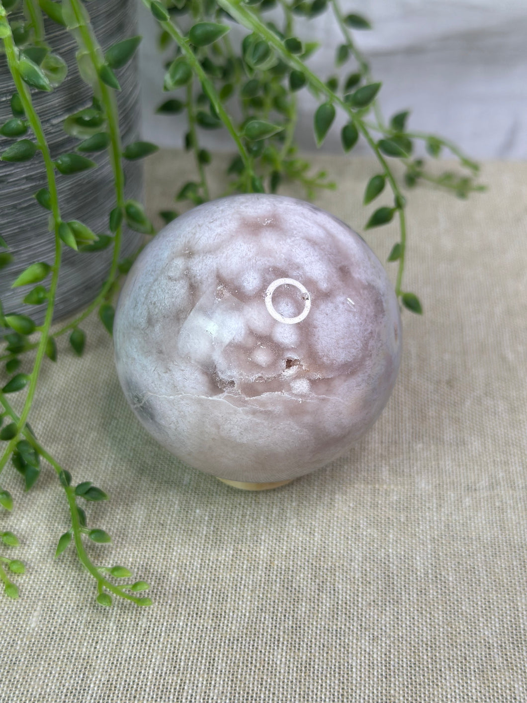 Pink Amethyst x Flower Agate Sphere #52