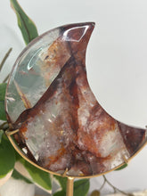 Load image into Gallery viewer, XL Fire Quartz Moon On Stand
