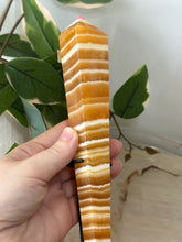 Load image into Gallery viewer, Orange Calcite Wand On Stand #88

