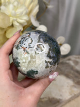 Load image into Gallery viewer, XL Moss Agate Sphere
