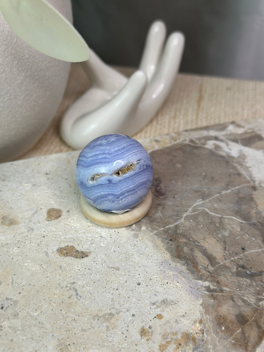 Blue Lace Agate Sphere #65