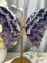 Load image into Gallery viewer, Chevron Amethyst Butterfly Wings *Imperfect*
