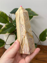 Load image into Gallery viewer, Yellow Crazy Lace Agate Tower #92
