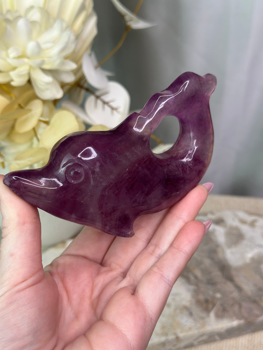 *Imperfect* Purple Fluorite Dolphin