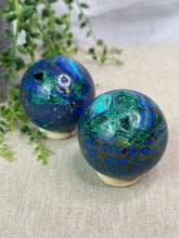 Load image into Gallery viewer, Azurite x Chrysocolla x Malachite Spheres
