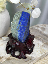 Load image into Gallery viewer, Lapis Lazuli Raw On Wooden Stand #44C
