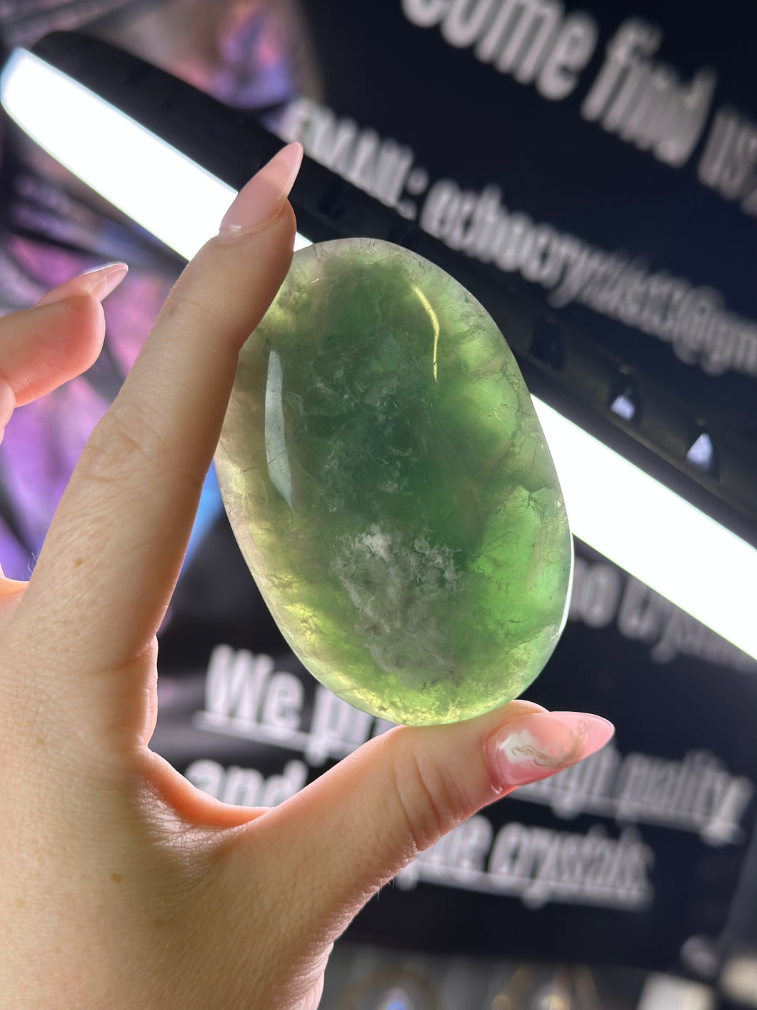 Green Fluorite Palmstone