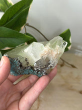 Load image into Gallery viewer, Glass Green Apophyllite~Peach Stillbite~Pink/Green Chalcedony Specimen #110
