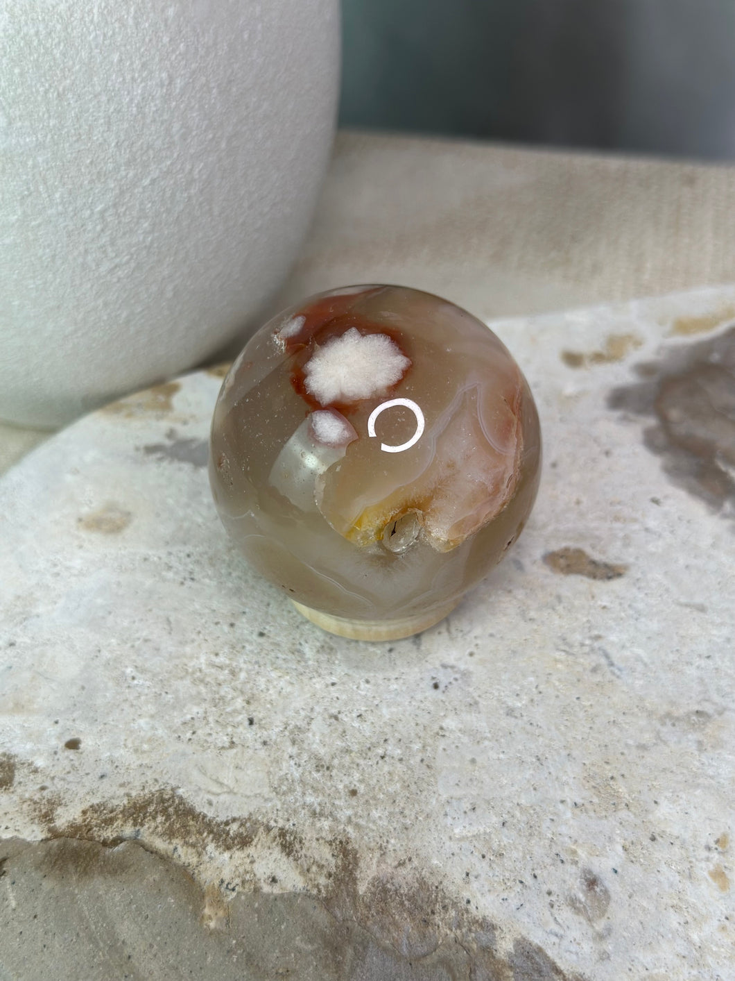 Flower Agate Sphere #35