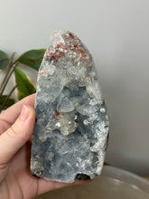 Load image into Gallery viewer, Glass Apophyllite~Red Heulandite~Sugary Blue/Silver Chalcedony Cluster #175
