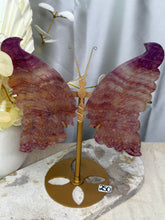 Load image into Gallery viewer, Pink + Purple Fluorite Butterfly Wings *Imperfect*
