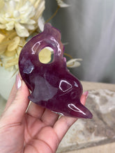 Load image into Gallery viewer, *Imperfect* Purple Fluorite Dolphin
