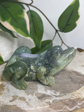 Load image into Gallery viewer, LRG Moss Agate Frog #58A
