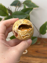 Load image into Gallery viewer, Yellow Crazy Lace Agate Sphere #54
