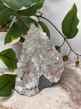 Load image into Gallery viewer, Pinky ~ Green Apophyllite Cut Base #135

