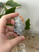 Load image into Gallery viewer, Sugary Peach Stillbite On Vibrant Blue Chalcedony Specimen #45
