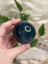 Load image into Gallery viewer, Imperfect Blue Fluorite Sphere IB3
