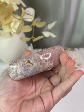 Load image into Gallery viewer, Pink Amethyst Moon On Stand #88
