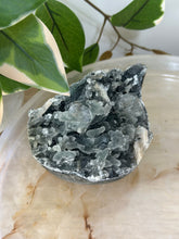 Load image into Gallery viewer, Glassy Green/Black Apophyllite~Peach Stillbite~Blue/Black/Green Chalcedony Cluster #158
