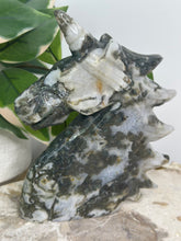 Load image into Gallery viewer, XXL Moss Agate Unicorn Head
