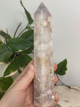Load image into Gallery viewer, Flower Agate x Quartz Tower
