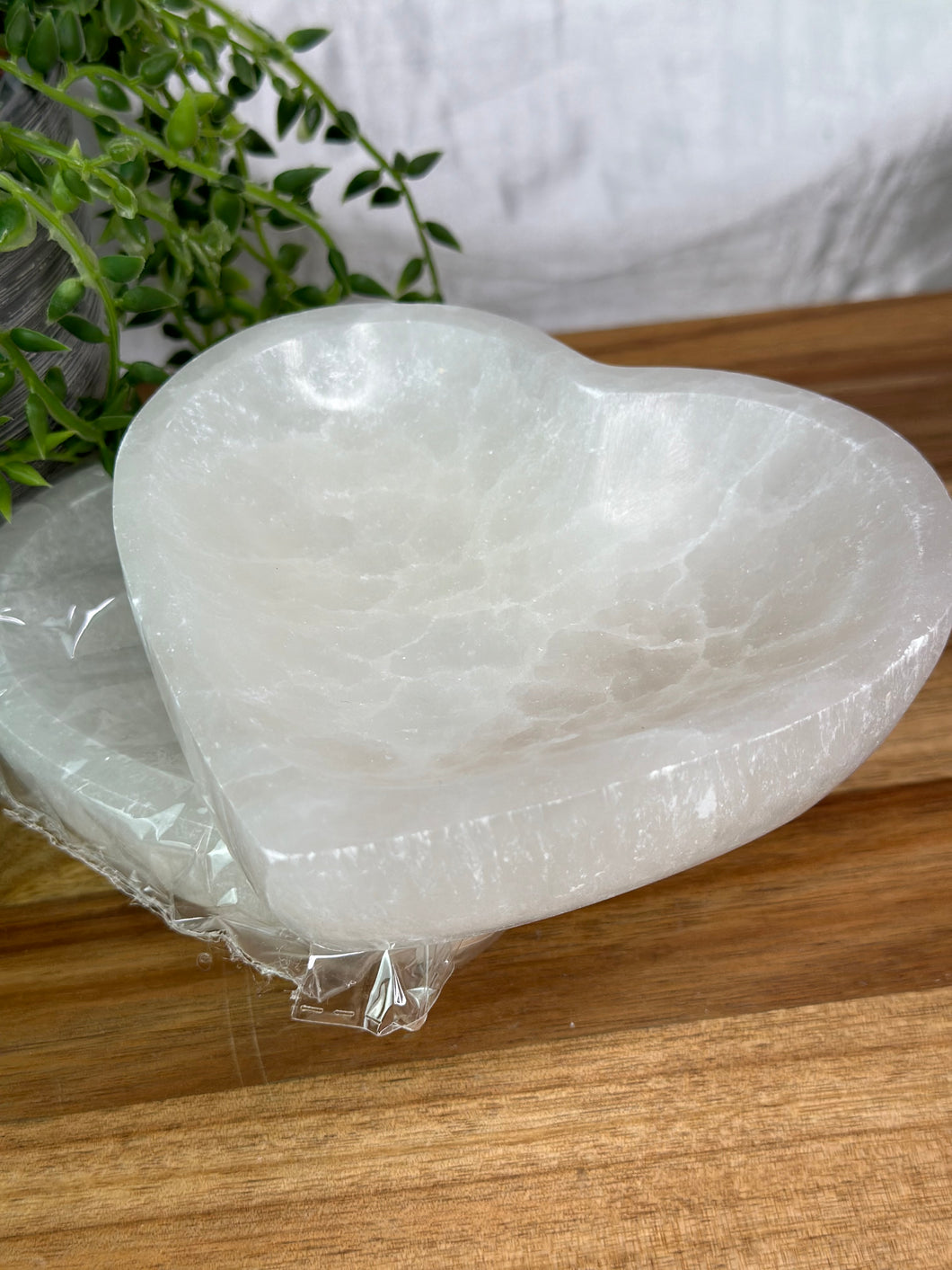 12cm Heart Selenite Bowl