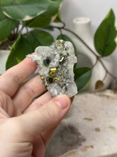 Load image into Gallery viewer, Iridescent Pyrite On Quartz Specimen #33
