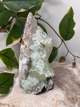 Load image into Gallery viewer, Pinky ~ Green Apophyllite Cut Base # 140
