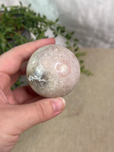 Load image into Gallery viewer, Pink Amethyst x Flower Agate Sphere #25
