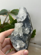 Load image into Gallery viewer, Glass Apophyllite~Sugary Blue/Silver Chalcedony Cluster #98
