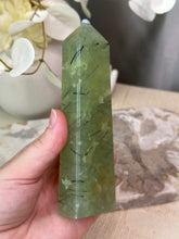 Load image into Gallery viewer, Prehnite With Epidote Tower
