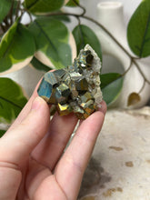 Load image into Gallery viewer, Iridescent Pyrite On Quartz Specimen #21
