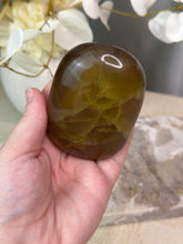 Load image into Gallery viewer, Jumbo Yellow Fluorite Palmstone
