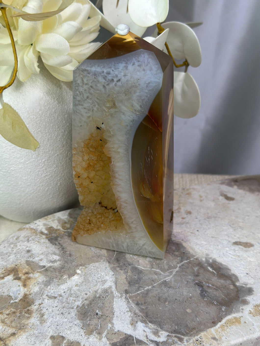 Druzy Agate Tower