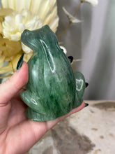 Load image into Gallery viewer, XL Green Fluorite Frog
