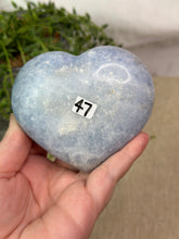 Load image into Gallery viewer, LRG Blue Calcite Heart
