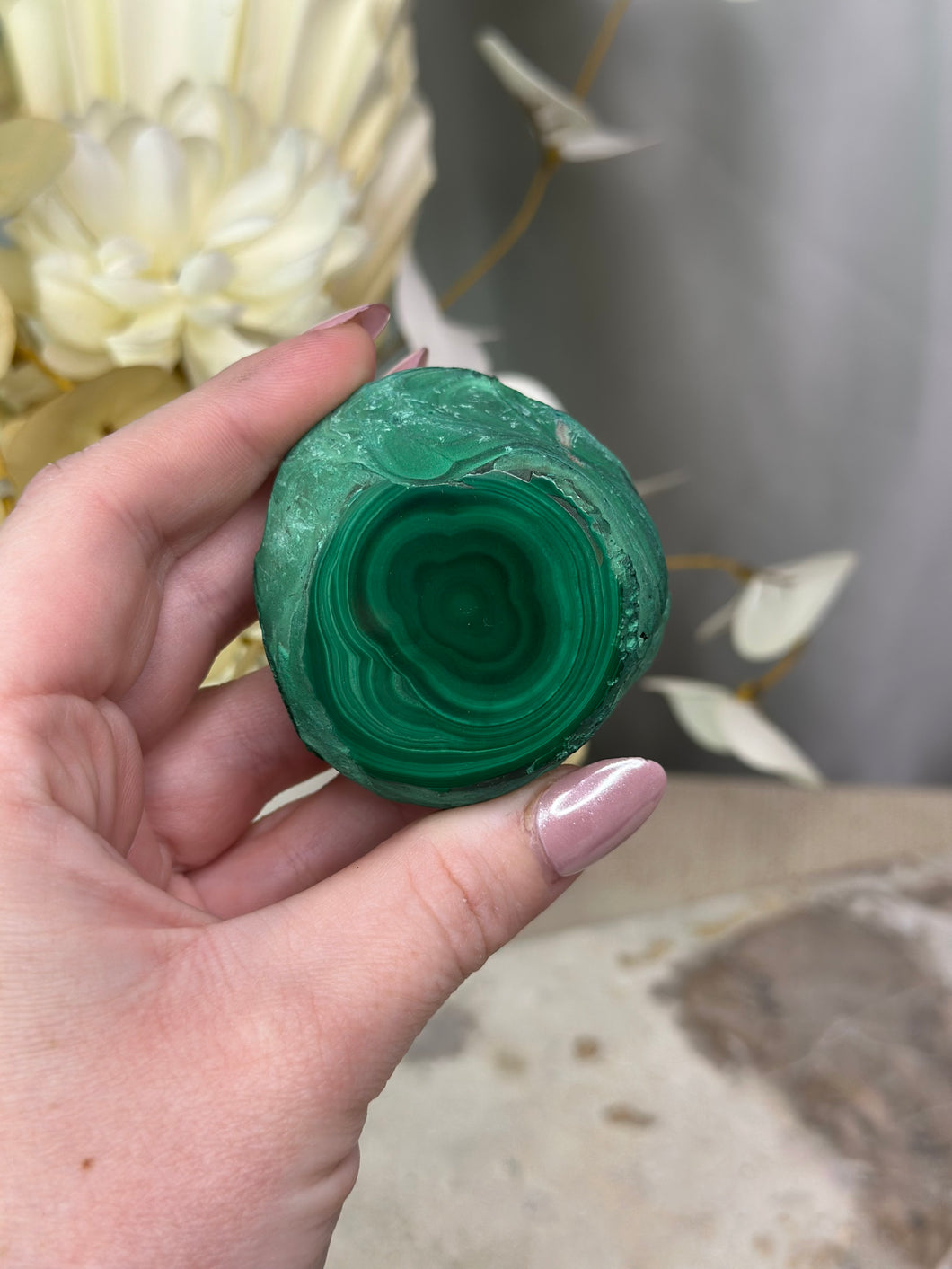 Malachite Half Polished Eye #64
