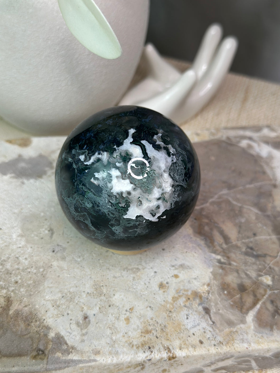 Moss Agate Sphere #35