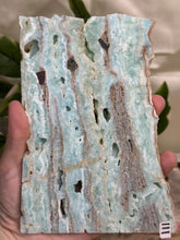 Load image into Gallery viewer, XXL Blue Aragonite Slab On Stand
