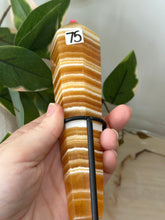 Load image into Gallery viewer, Orange Calcite Wand On Stand #75
