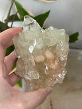 Load image into Gallery viewer, Glass Green Apophyllite~Peach Stillbite~Pink/Green Chalcedony Specimen #165
