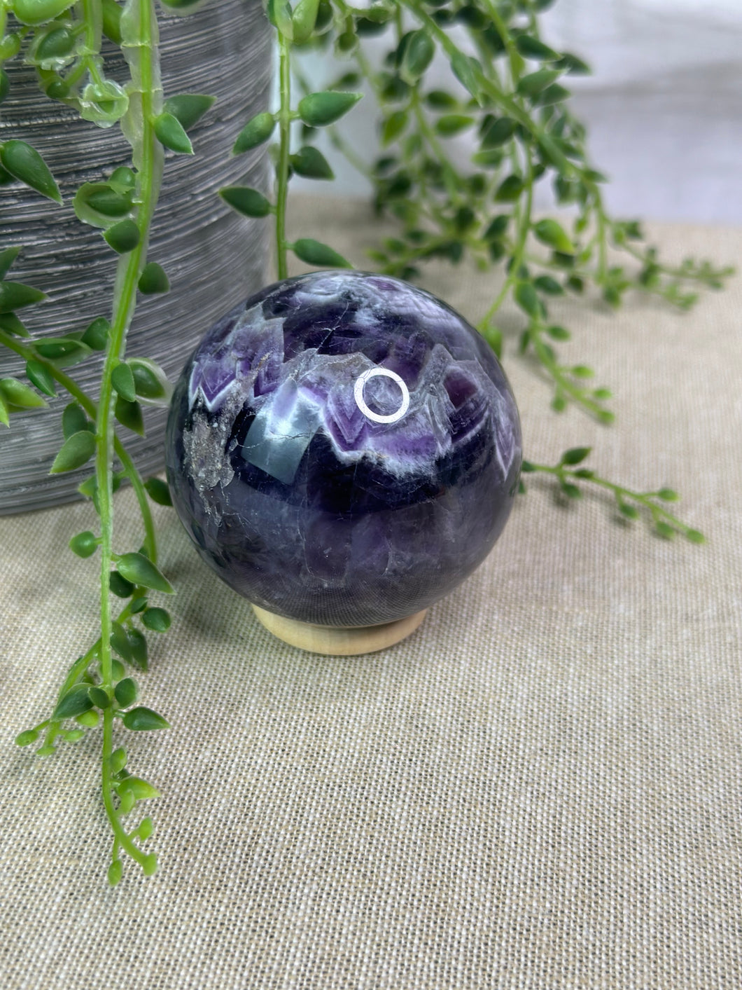 Chevron Amethyst Sphere