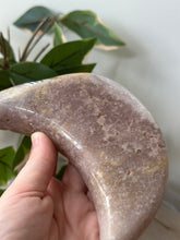 Load image into Gallery viewer, Pink Amethyst Moon On Stand
