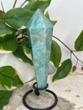 Load image into Gallery viewer, Amazonite Wand On Stand #40
