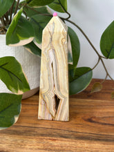 Load image into Gallery viewer, Yellow Crazy Lace Agate Tower #92
